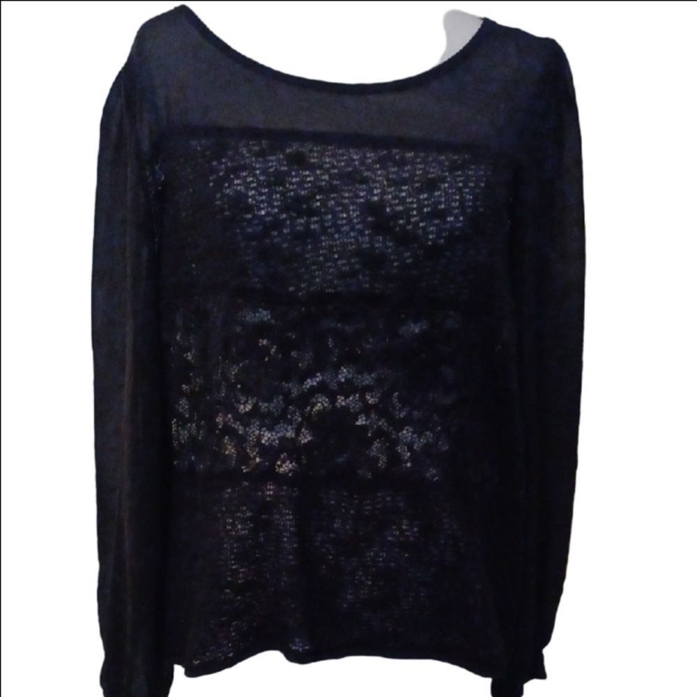 -- Forever 21 Elegant Black Lace Women's Top Size Large